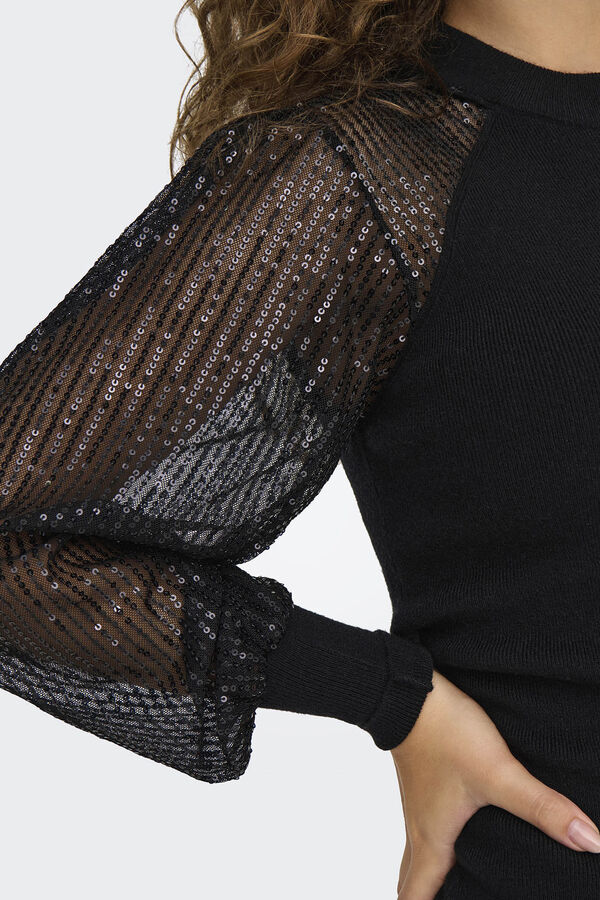 Only Vestido ajustado corto liso negro