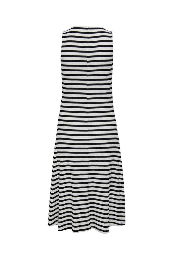 Only Vestido midi a rayas blanco