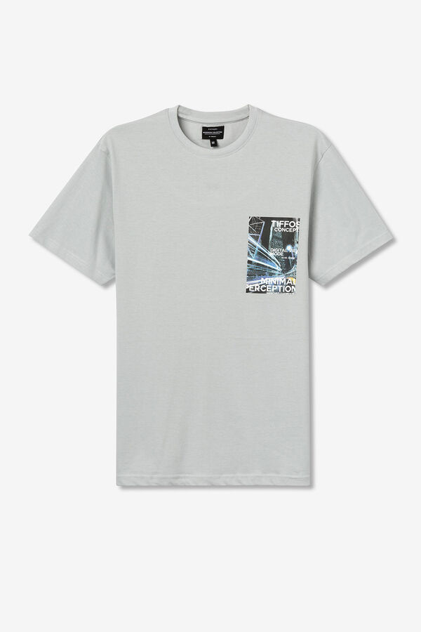 Tiffosi T-shirt estampada cinzento