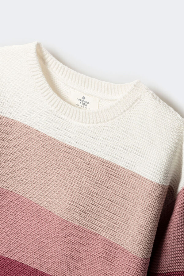 Springfield - Camiseta Manga Larga De Rayas - ₡ 9.093,00