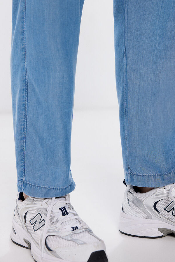 Springfield Pantalón Chino Tencel azul