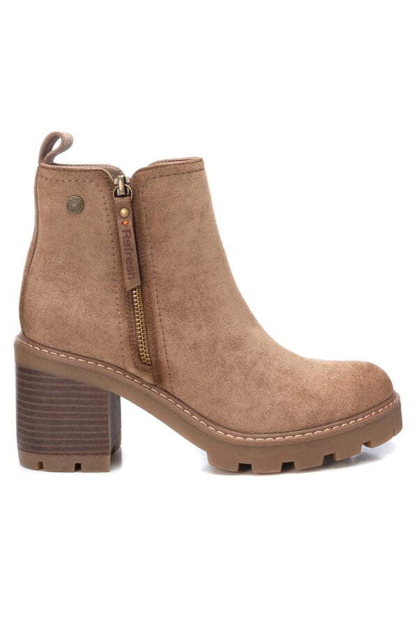 Refresh Botin de antelina beige