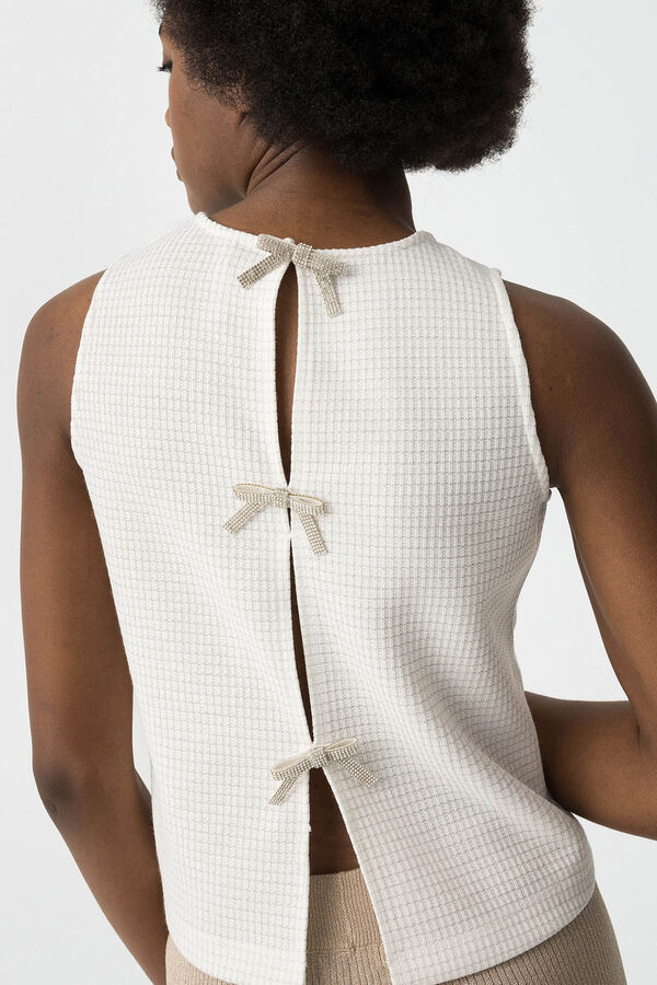 Tiffosi Top texturizado branco