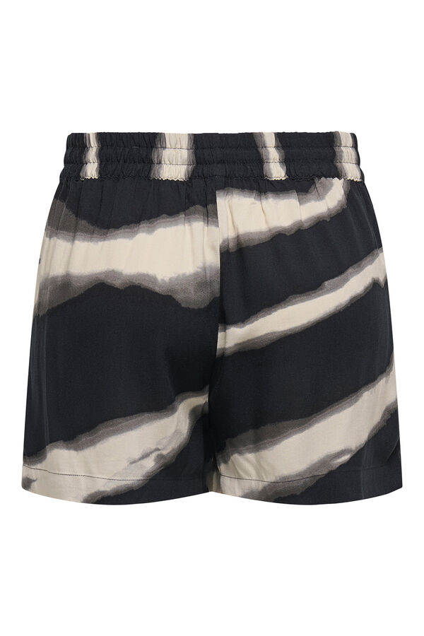 JDY Cal&ccedil;&otilde;es fluidos estampados preto