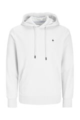 Jack & Jones Sweatshirt com capuz lisa em felpa branco