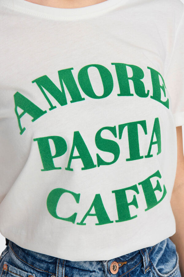 Only Camiseta com letras branco