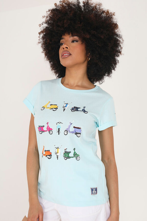 Brave Soul T-shirt de manga curta estampada azul