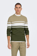 Only & Sons Camisola de gola redonda cru