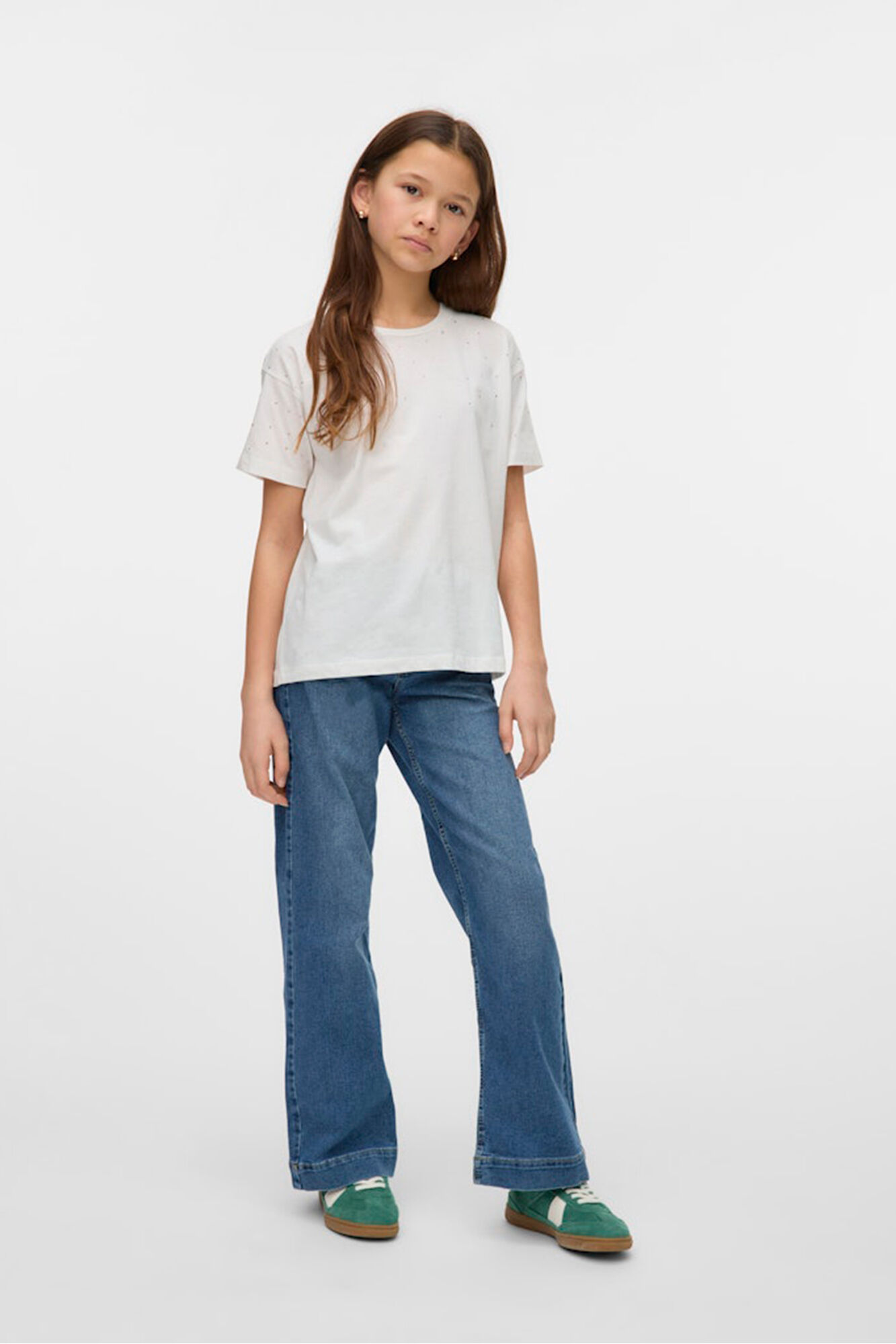 Vero Moda Girl Camiseta algod&oacute;n brillantes