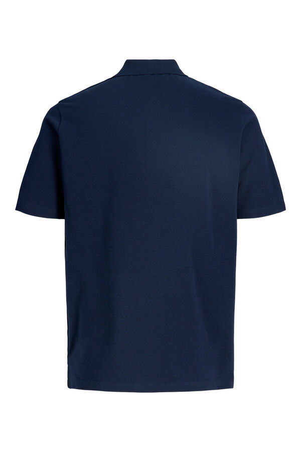 Jack & Jones PLUS Polo com logo ins&iacute;gnia azul