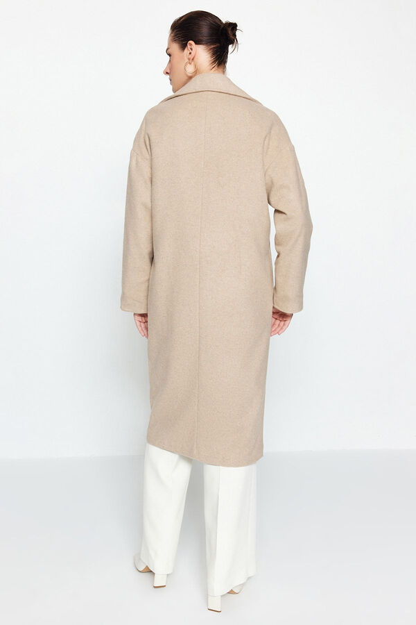 Trendyol Abrigo largo oversize gris