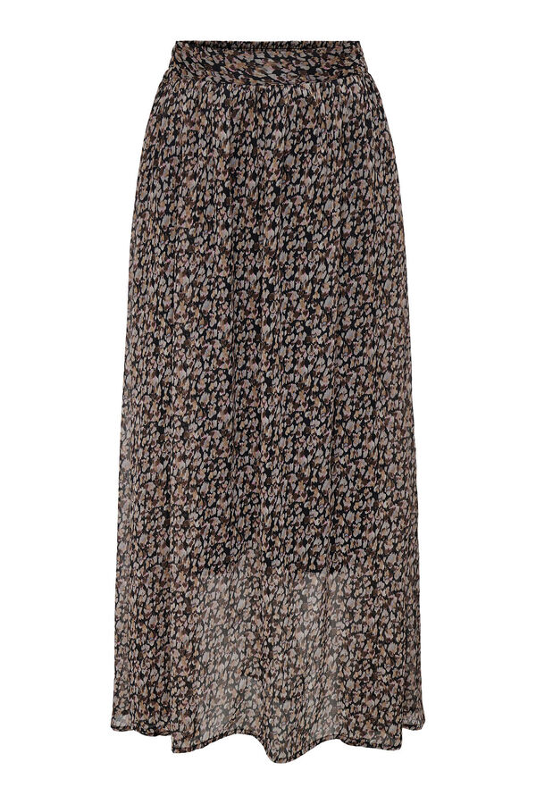 JDY Saia comprida estampada preto