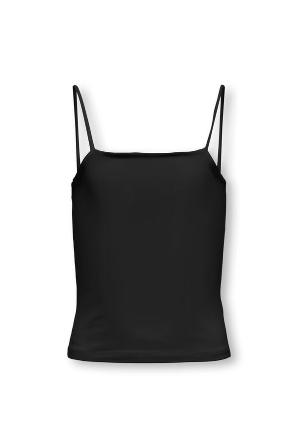 Only Girls Top de al&ccedil;as preto