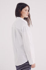 Springfield Camisa oversized de popelina branco