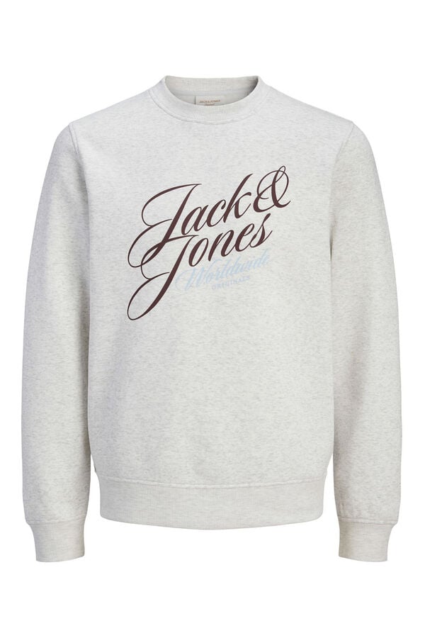 Jack & Jones Sweatshirt com gola redonda e logo branco