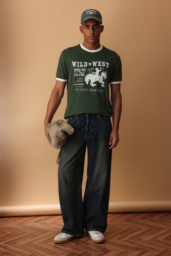 Trendyol T-shirt oversize de manga curta Caqui escuro