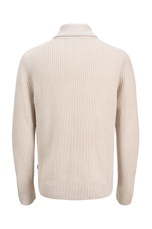 JJ REBEL Jersey de punto cuello cruzado gris