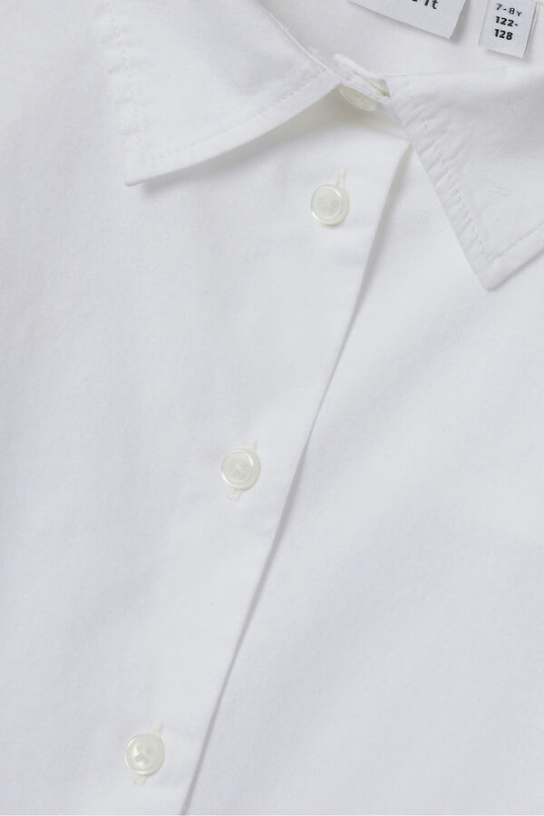 Name It Camisa de menina com baixo assim&eacute;trica branco