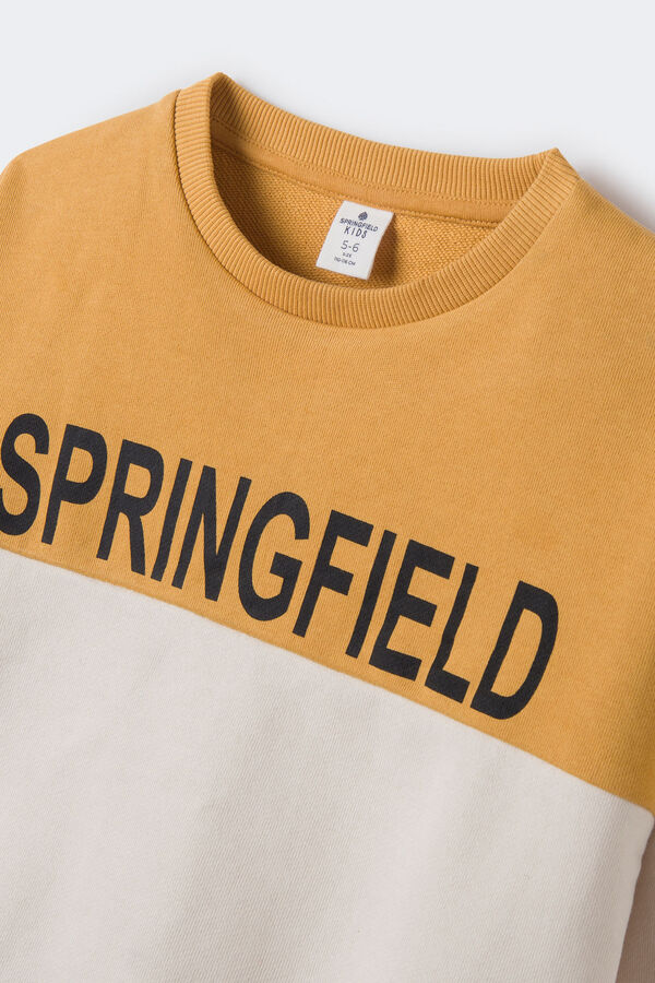 Springfield Sweatshirt cor block menino camelo