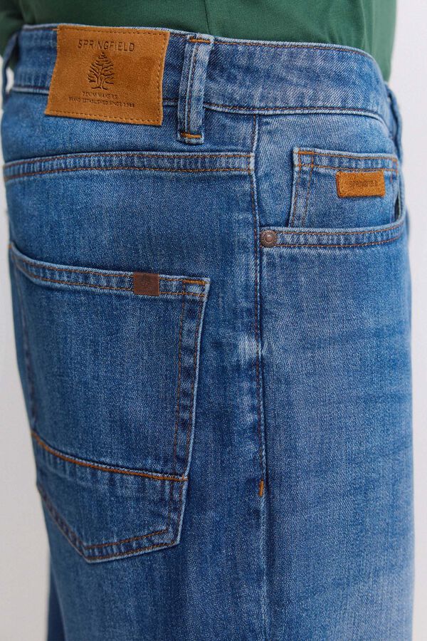 Springfield Bermuda vaquera ultra ligera slim fit azul