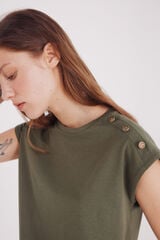 Springfield Camisa com bot&otilde;es nos ombros verde