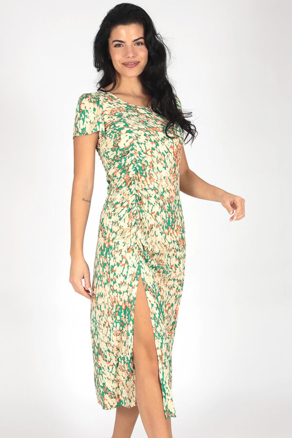 Brave Soul Vestido estampado de manga corta estampado