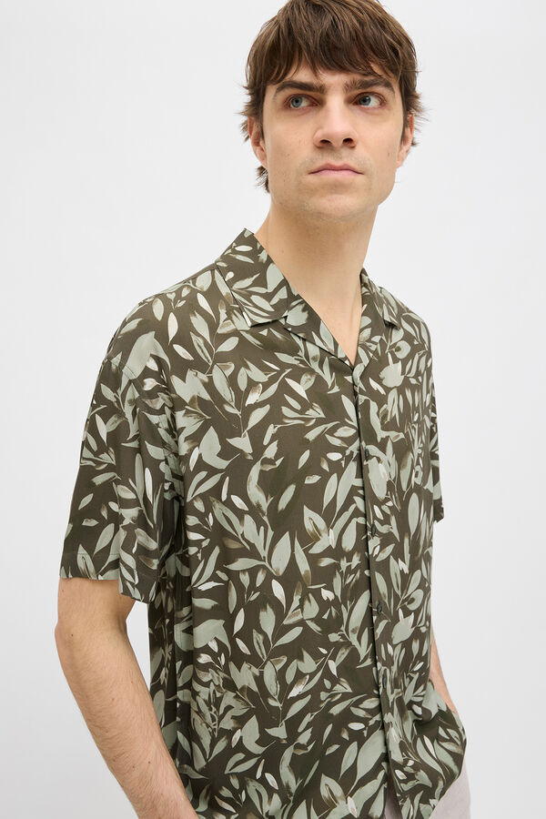 JJ REBEL Camisa de mangas curta com ajuste confortável  cinzento