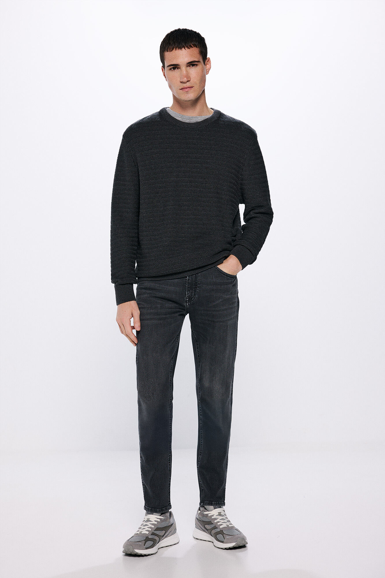 Springfield Cal&ccedil;a jeans skinny cinza escuro