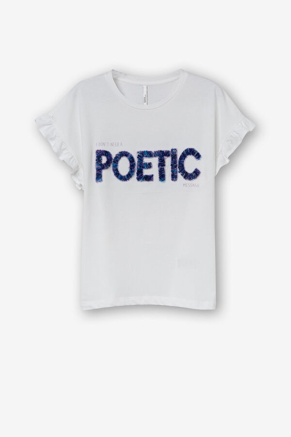 Tiffosi Camiseta con Texto Frontal blanco