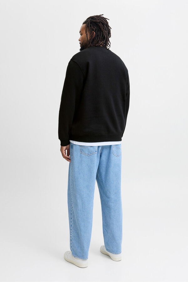 Jack & Jones PLUS Sudadera logo frontal negro