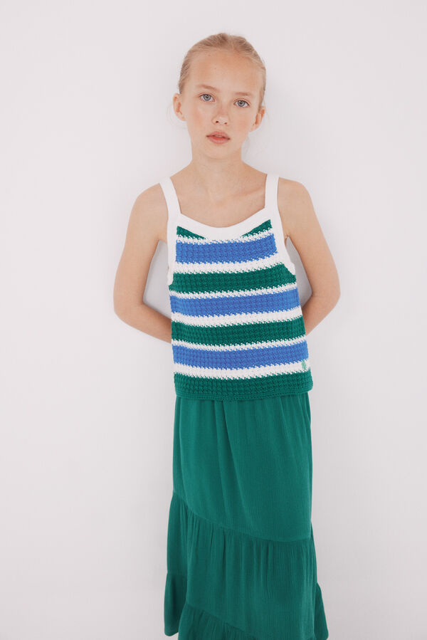 Springfield Kids saia midi para menina verde