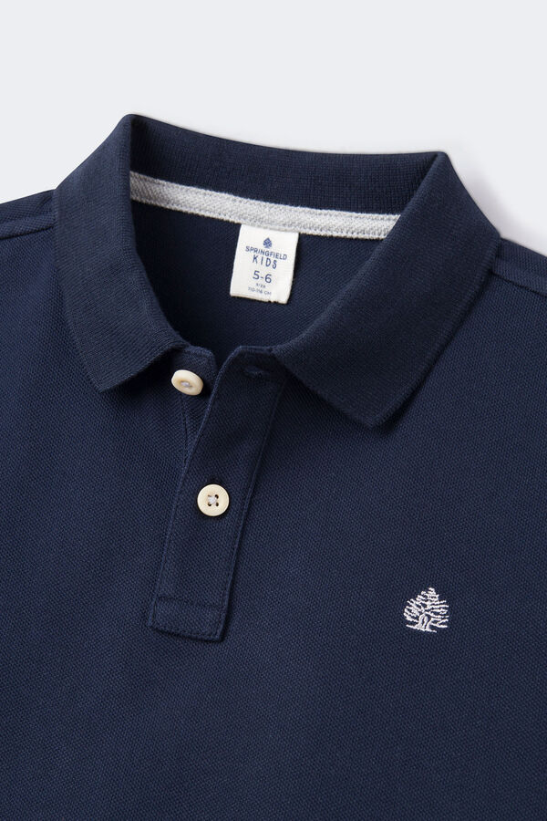 Springfield Kids Polo b&aacute;sico logo menino azul