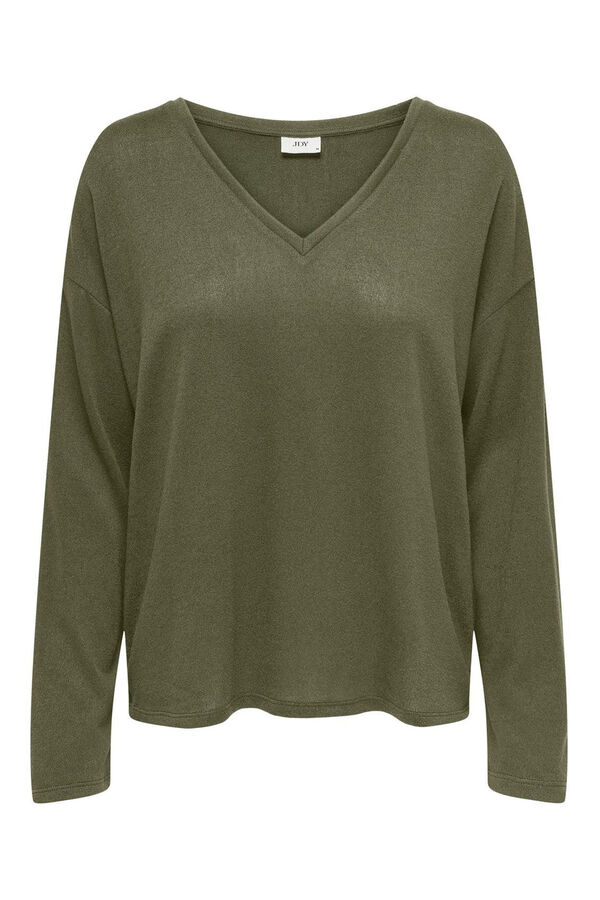 JDY Top de manga comprida verde