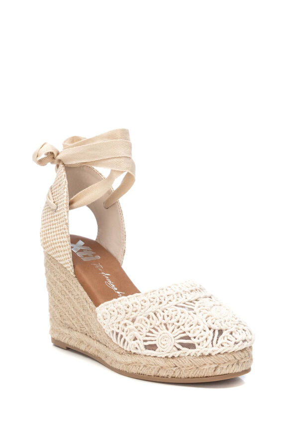 XTI Alpargatas de mulher com cunha tipo valenciana bege