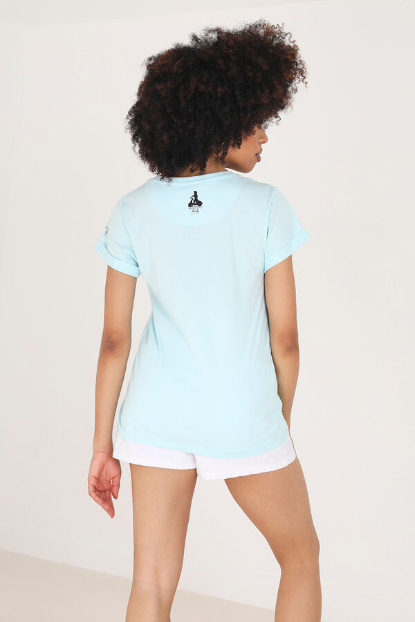 Brave Soul T-shirt de manga curta estampada azul