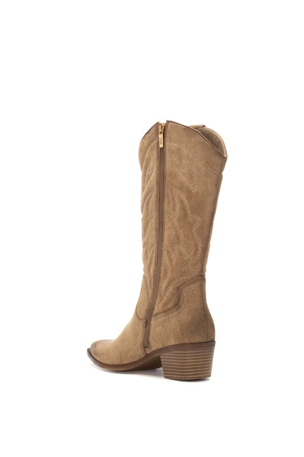 XTI Bota Cowboy Bordado beige