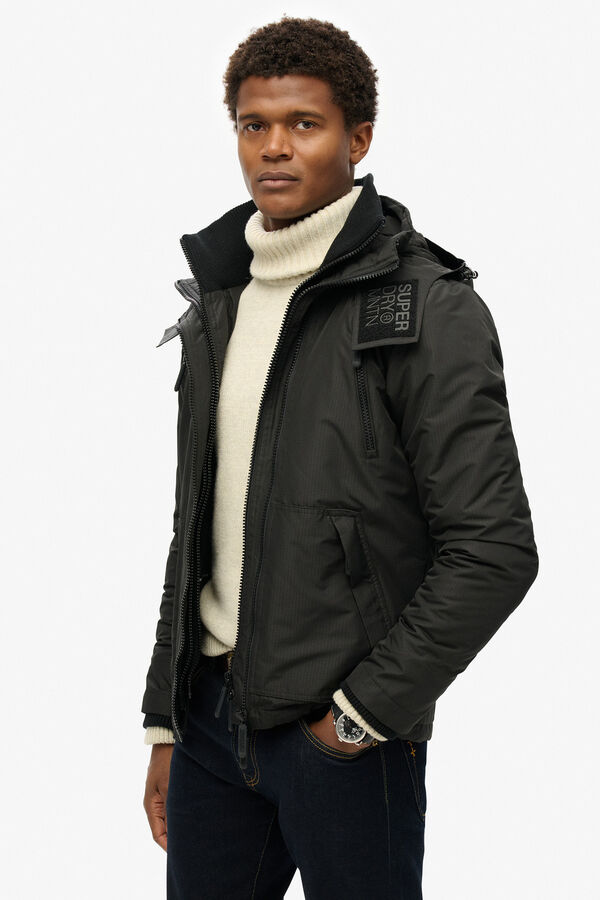 Superdry Chaqueta Cortavientos Con Capucha negro