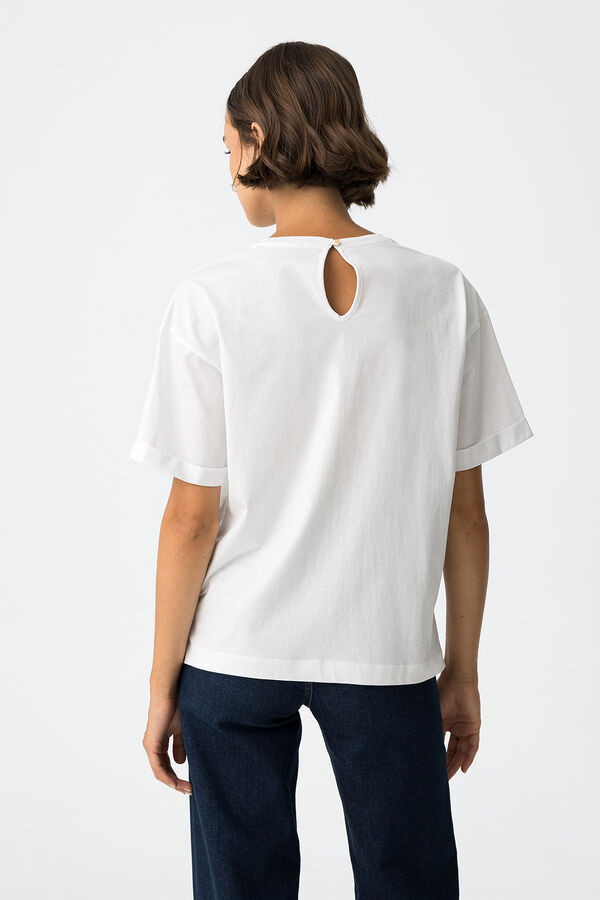 Tiffosi Camiseta Relaxed con Estampado de Cebra blanco