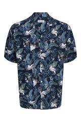 Jack & Jones Camisa relaxed fit manga corta azul