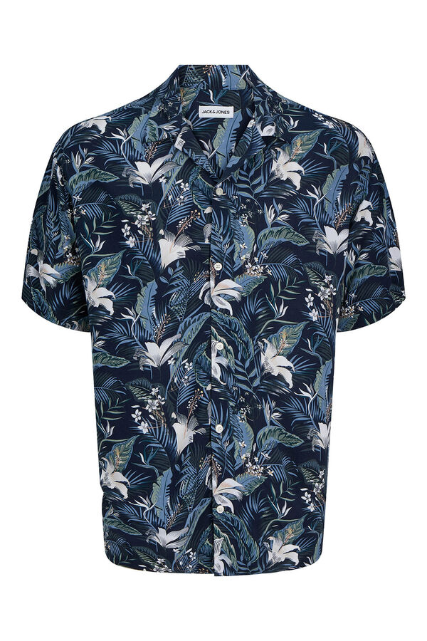 Jack & Jones Camisa relaxed fit manga corta azul