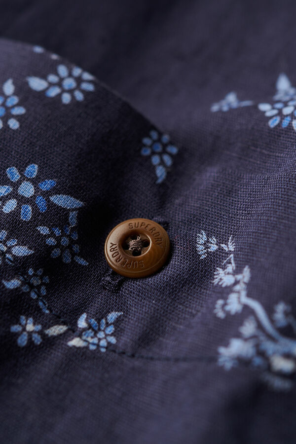 Superdry Camisa de playa manga corta con lino estampado