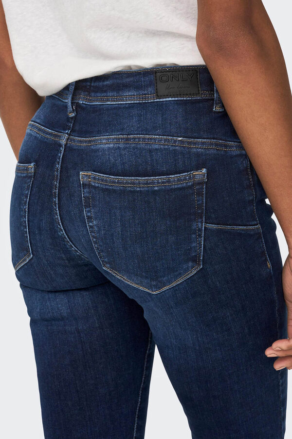 Only Jeans Skinny Tiro Alto azul