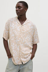 Jack & Jones Camisa de manga curta com ajuste relaxado cinzento