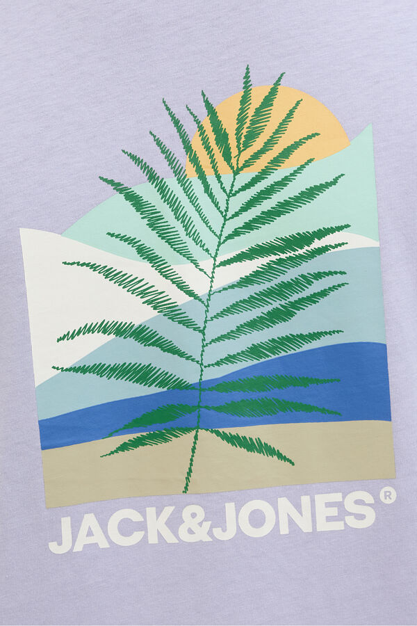 Jack & Jones Camiseta regular fit estampada morado/lila