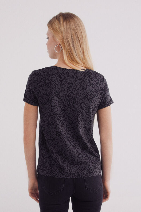 Springfield T-shirt animal print cinzento