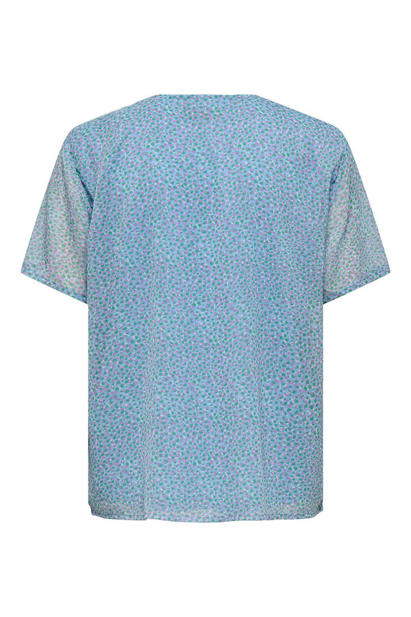 JDY Camisa manga curta estampada azul