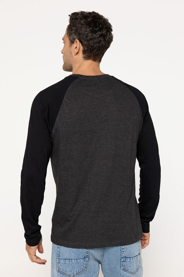 Brave Soul Camisola manga comprida com contraste cinzento