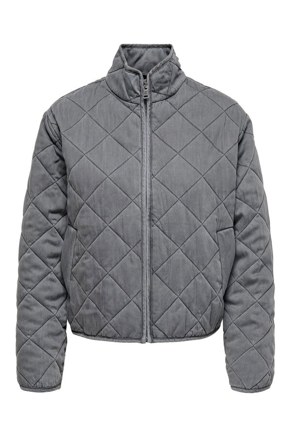 Only Chaqueta acolchada con detalle de costuras con rombos negro