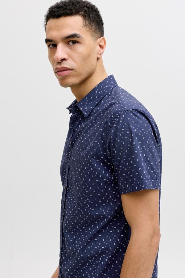 Jack & Jones Camisa slim fit estampada azul