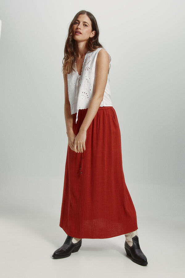 Only Chaleco de vestir troquelado blanco